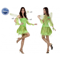 Costume fata fatina verde trilly con ali farfalla