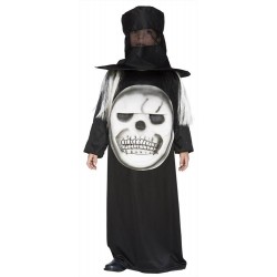 Costume scheletro domino bambino 7/9 anni Halloween carnevale