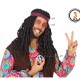 Occhiali Hippie kit con collana e fascia anni 70