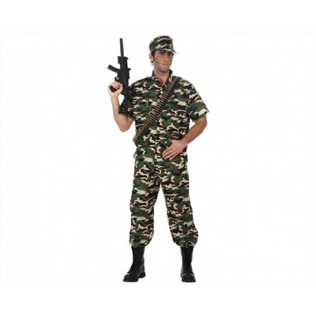 Costume militare mimetico soldato uomo taglia XL