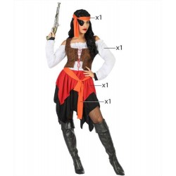 Costume piratessa pirata dei caraibi donna vestito bucaniere