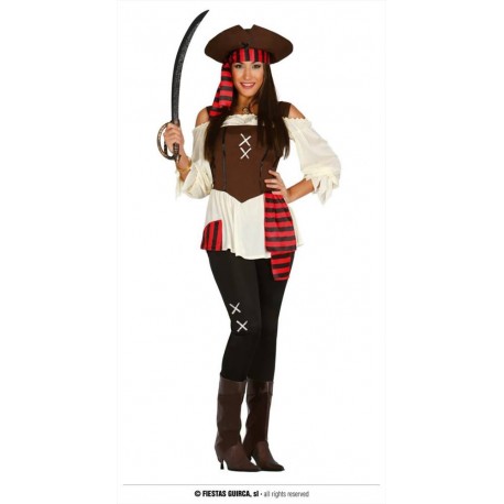 Costume piratessa pirata dei caraibi donna bucaniere