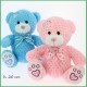 Orsetto peluche baby shower nascita battesimo rosa o celeste