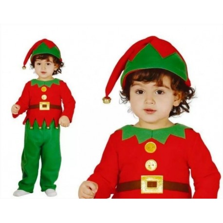 Costume elfo bambino neonato folletto natalizio