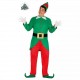Costume da elfo aiutante di babbo natale vestito folletto natalizio