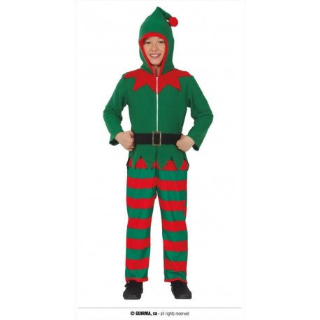 Costume elfo aiurtante di babbo natale bambino vestito folletto
