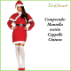 Costume da babbo Natale mamma donna vestito rosso