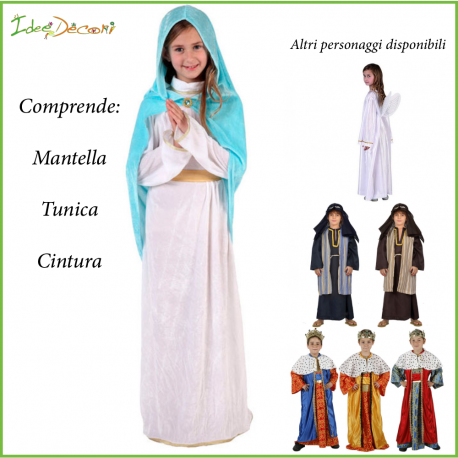 Costume da Madonna Maria bambina 5/6 anni