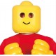 Maschera lego faccia con mani in plastica costruzioni