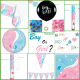 Boy or girl baby shower  nascita sesso bimbi maschio o femmina kit 