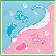 Boy or girl baby shower  nascita sesso bimbi maschio o femmina kit 