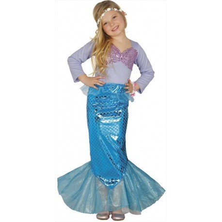 Costume sirenetta sirena Ariel bambina  principessa del mare 
