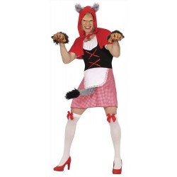 Costume lupo di cappuccetto rosso adulto uomo