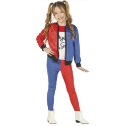 Costume ragazza pericolosa vestito bambina Harley quennn