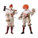 Costume pagliaccio assassino bambino bianco vestito clown horror
