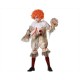 Costume pagliaccio assassino bambino bianco vestito clown horror