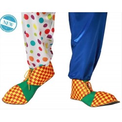 Scarpe da pagliaccio clown multicolore 36x19 cm