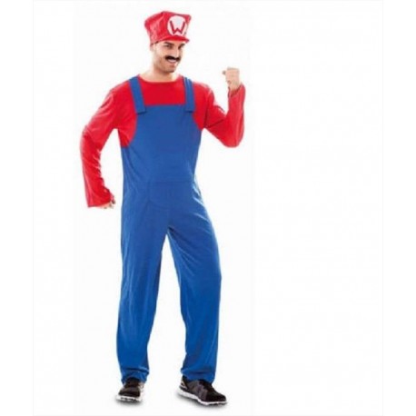 Costume Mario Fontaniere Luigi uomo 