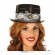 Cappello steampunk donna nero gotico con applicazioni