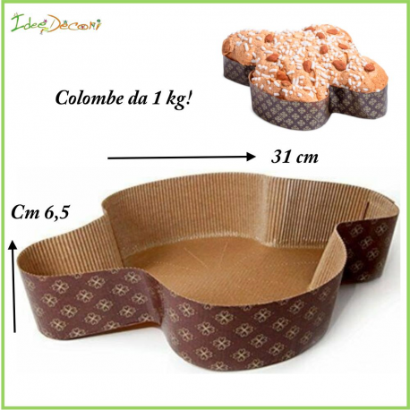 10 Stampi colomba forma in carta da forno