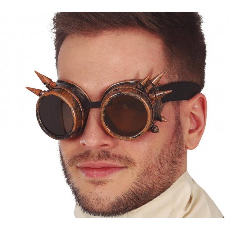Occhiali steampunk con punte gotico aviatore 
