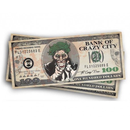 Banconote finte mister smile jocker 7,5 6X15 dollaro in carta 