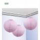 Lanterna in carta rosa da appendere 3 pezzi