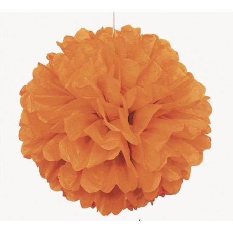 Decorazione Puff ball arancione