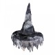 Cappello da strega adulto in tessuto nero halloween