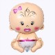 Palloncini nascita battesimo rosa bambina baby set 5 pz 