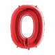 Palloncino numero 1 2 3 4 5 6 7 8 9  0 rosso cm 102