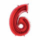 Palloncino numero 1 2 3 4 5 6 7 8 9  0 rosso cm 102