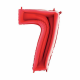 Palloncino numero 1 2 3 4 5 6 7 8 9  0 rosso cm 102