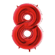 Palloncino numero 1 2 3 4 5 6 7 8 9  0 rosso cm 102