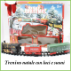 Trenino natalizio albero Natale treno con suoni e luce pista