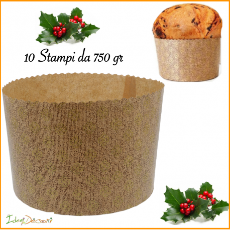 Stampo per panettone 10  pz da750 g alto forma
