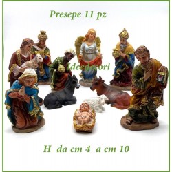 Statuine presepe natività set 11 personaggi completo