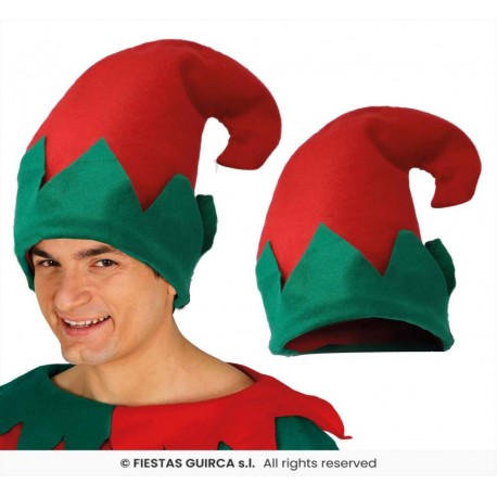 Cappello elfo aiutante di babbo natale cappellino natalizio