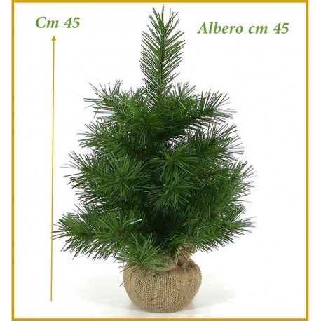 Albero natale h 45 cm con sacco 42 rami alberello 