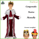 Costume re magi magio rosso bambino vestito 