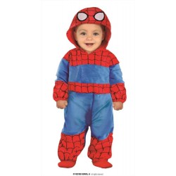 Costume baby spiderman neonatovestito rosso blu 