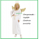 Costume da angelo bianco donna tunica con aureola