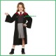 Costume maghetto mago bambina HErmion vestito rosso