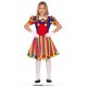 Costume clown pagliaccio bambina vestito multicolore 