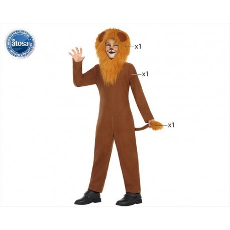 Costume leone bambino vestito animale giungla taglia 7/9 anni