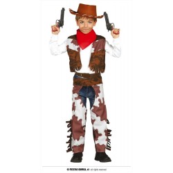 Costume cow boy bambino vestito marrone