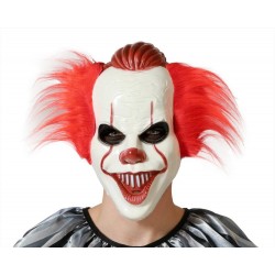 Maschera pagliaccio horror clown in plastica rigida 