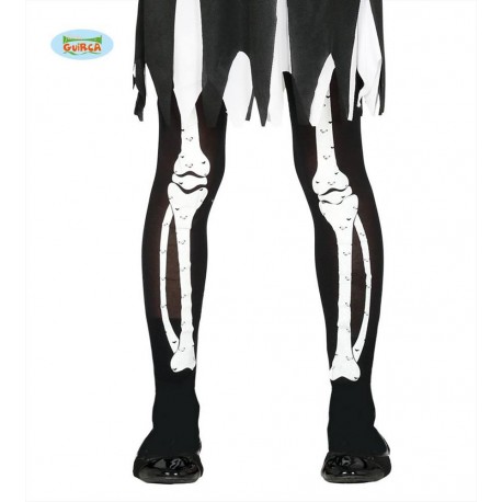 Calze collant scheletro bambina 3/6