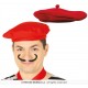 Cappello da basco rosso pittore francese gondoliere mimo