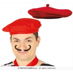 Cappello da basco rosso pittore francese gondoliere mimo